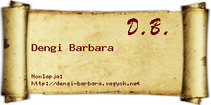 Dengi Barbara névjegykártya